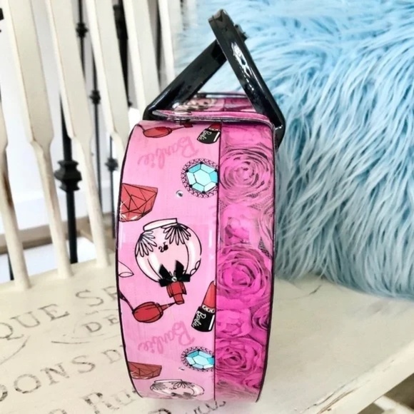 Barbie, Carrying Case, w/Mirror, Makeup Case, Overnight Bag, RARE Nice Condition - Picture 6 of 14